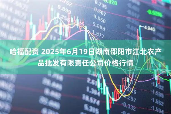 哈福配资 2025年6月19日湖南邵阳市江北农产品批发有限责任公司价格行情