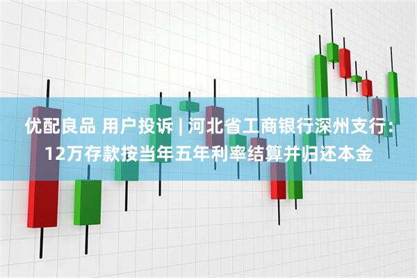 优配良品 用户投诉 | 河北省工商银行深州支行：12万存款按当年五年利率结算并归还本金